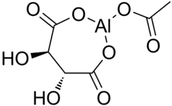 Skeletal formula of aluminium acetotartrate