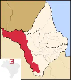 Location of Laranjal do Jari in the State of Amapá
