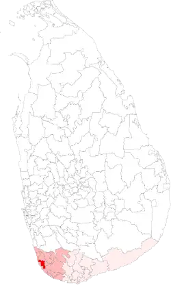 Location of Ambalangoda