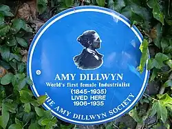 Plaque dedicated to Dillwyn in Swansea