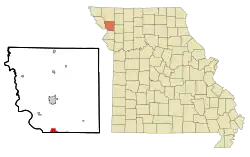 Location of Country Club Village, Missouri