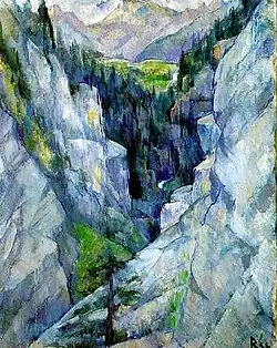 Canyon in Pians, 1921, Hamburger Kunsthalle
