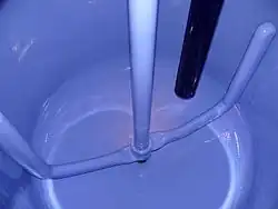 View into a glass-lined chemical reactor