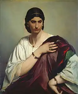 Risi depicted as Vipsania in Eine Römerin (A Roman Woman) by Feuerbach
