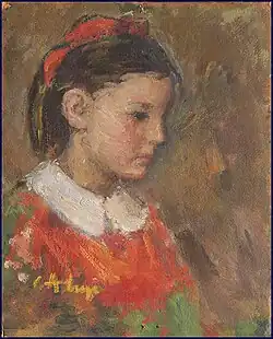 Antonina (about 1956), oil on cardboard, 42 x 33.5 cm, Nice, France, Musée des Beaux-Arts
