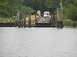 A view of the ferry landing in Westport, OR