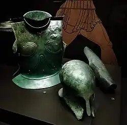 Archaic period hoplite armor set.