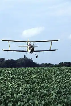 Biplane, US field, cropdusting