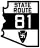 State Route 81 marker