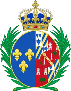 Coat of arms as titular queen consort of France (1975-1986)