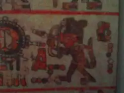 Mixtec archer disguised as a deer, as shown in Codex Bodley.