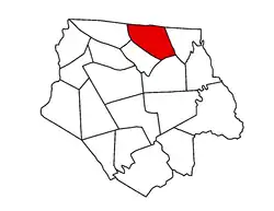 Location of Helton Township within Ashe County