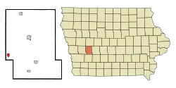 Location of Kimballton, Iowa