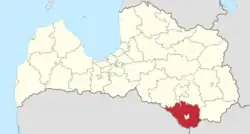 Location of Augšdaugava Municipality in Latvia