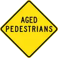(W6-201) Aged Pedestrians (used in New South Wales)