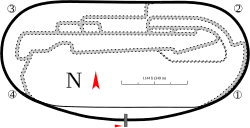 Track map of the speedway at Auto Club Speedway AKA California Speedway