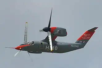 A BA609 (now AW609) in airplane mode at Paris Air Show 2007