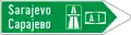 Motorway signpost