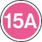 Pink circle with 15A in centre