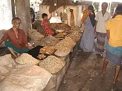 Dry fish market at Mohanganj