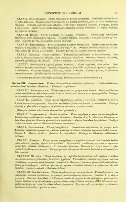 Page from Bentham's Genera plantarum, describing Coronariae