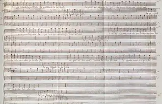 A four-part composition. The first two parts are the voices and include the Mochica lyrics.