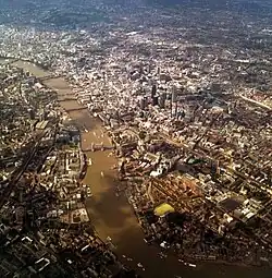 Aerial view of the City of London, 2011