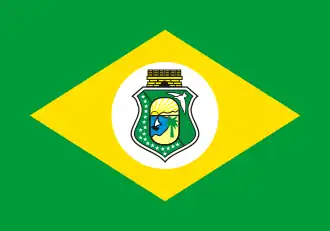 Flag with coat of arms updated by decree 8,889, (1968 – 2007)