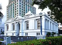 The same building, now Town Hall and Bank Indonesia branch