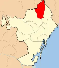 Districts of Barcelona, Nou Barris coloured red