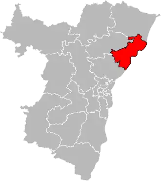 Situation of the canton of Bischwiller in the department of Bas-Rhin