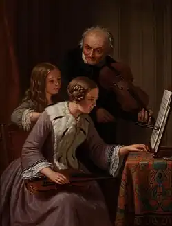 The Music Lesson, oil on panel, 1854
