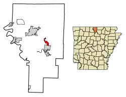 Location of Briarcliff in Baxter County, Arkansas.