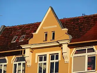 Detail of the house's gable