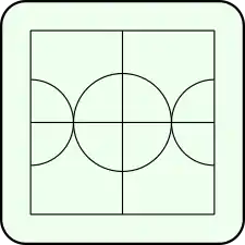 Square board, three tangent circles[1]