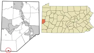Location in Beaver County, Pennsylvania