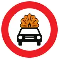 C25b: No entry for vehicles transporting flammable or explosive goods