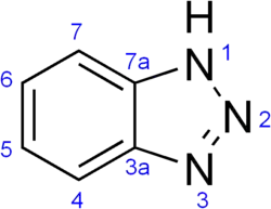 Skeletal formula of benzotriazole