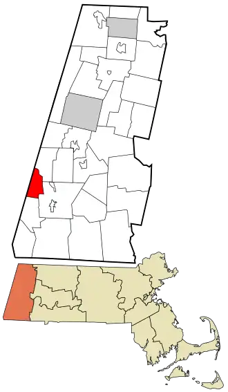 Location in Berkshire County and the state of Massachusetts.