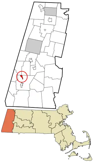 Location in Berkshire County and the state of Massachusetts.