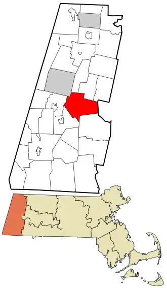 Location in Berkshire County and the state of Massachusetts.