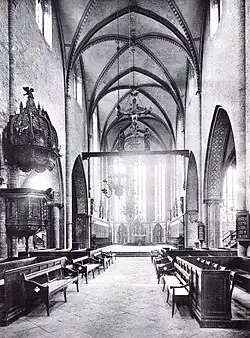 Interior of the church around 1896