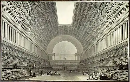 Project for the Royal Library by Étienne-Louis Boullée (1785)