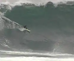 Big wave surfer at Mullaghmore