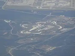 Aerial photo of the track