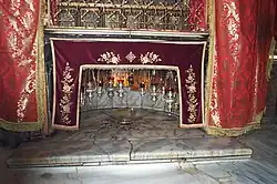 The Altar of the Nativity, beneath which is the star marking the spot where tradition says Jesus was born