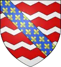 Argent, four bars dancetty gules, Arms of Roissy-en-France, Val-d'Oise, France