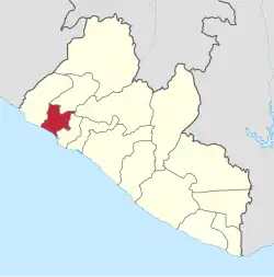 Location in Liberia