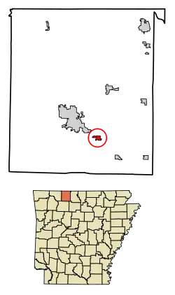 Location of Bellefonte in Boone County, Arkansas.
