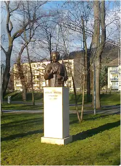 Bust of Bretan in Cluj-Napoca Central Park